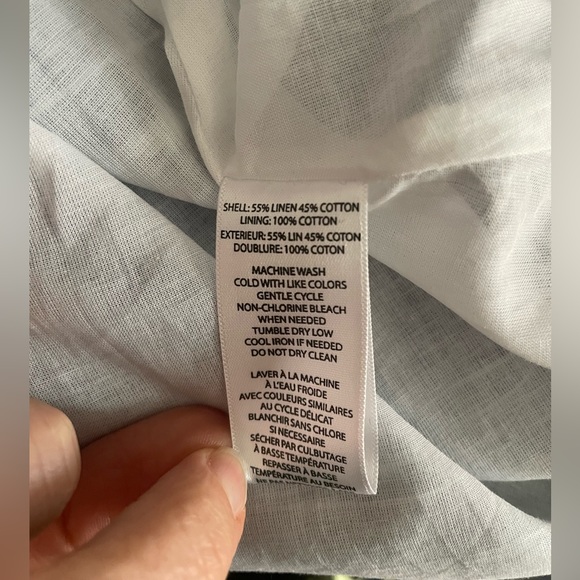 Linen blend striped tank dress - Picture 3 of 7